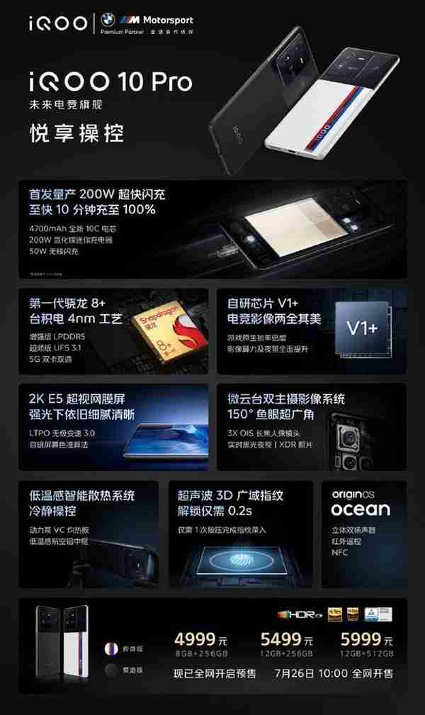 iQOO 10系列今日正式开售，全方位配置拉满仅需3699元起